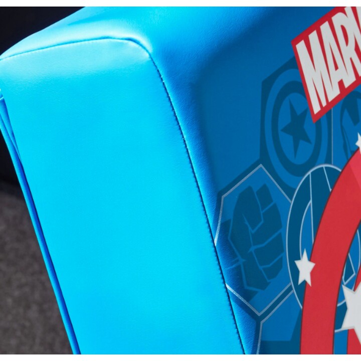 X Rocker Marvel™ Captain America Floor Rocker Gaming Floor Chair for Kids & Teens - Blue