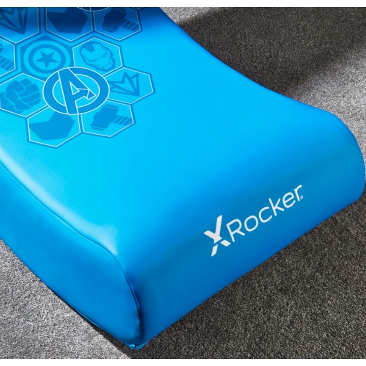 X Rocker Marvel™ Captain America Floor Rocker Gaming-Bodensessel für Kinder & Jugendliche - blau