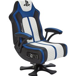 Sedia da gaming X Rocker Sony Playstation® Legend 2.1 con sistema di altoparlanti stereo e motore vibrante - Blu/Nero/Bianco