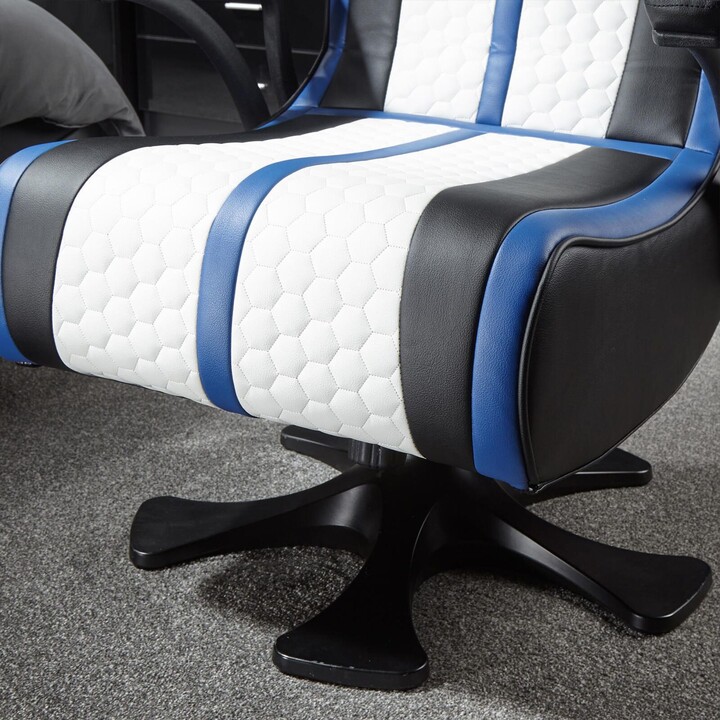 X Rocker Sony Playstation® Legend 2.1 Gaming Chair with Stereo Speaker System and Vibration Motor - Blue/Black/White
