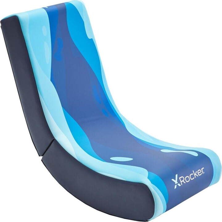 X Rocker Lava Floor Rocker Gaming Floor Chair for Kids & Teens - Blue