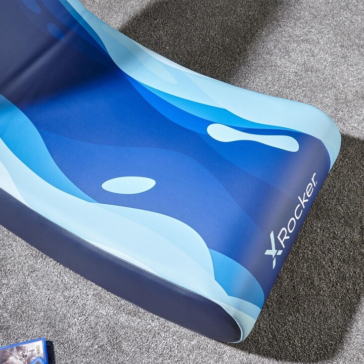 X Rocker Lava Floor Rocker Gaming Floor Chair for Kids & Teens - Blue