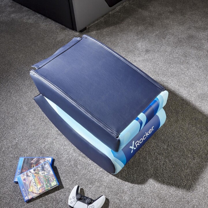 X Rocker Lava Floor Rocker Gaming Floor Chair for Kids & Teens - Blue