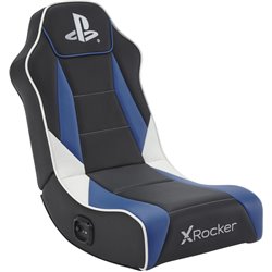 X Rocker Sony Playstation® Geist 2.0 Floor Rocker Gaming-Bodensessel mit 2.0 Audiosystem für Kinder & Jugendliche - schwarz/blau