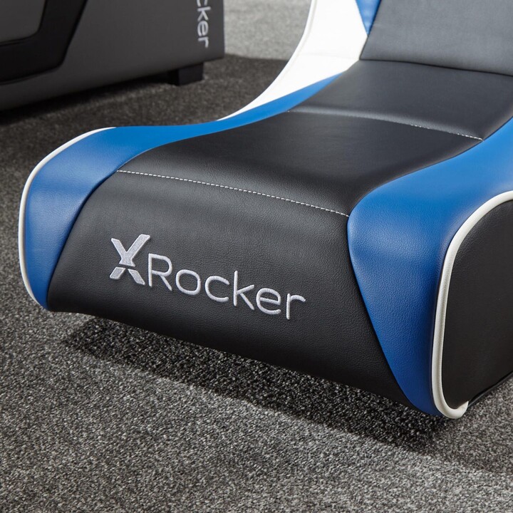 X Rocker Sony Playstation® Geist 2.0 Floor Rocker Gaming Floor Chair con sistema audio 2.0 per bambini e adolescenti - Nero/Blu