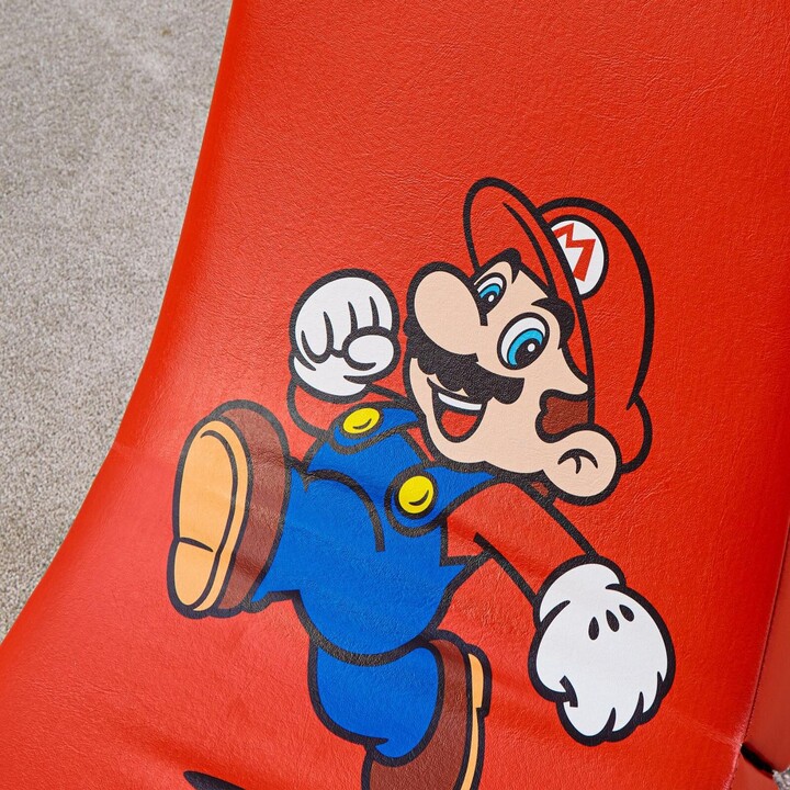 X Rocker Nintendo Super Mario™ Floor Rocker Gaming floor chair in Super Mario design for children & teenagers - red