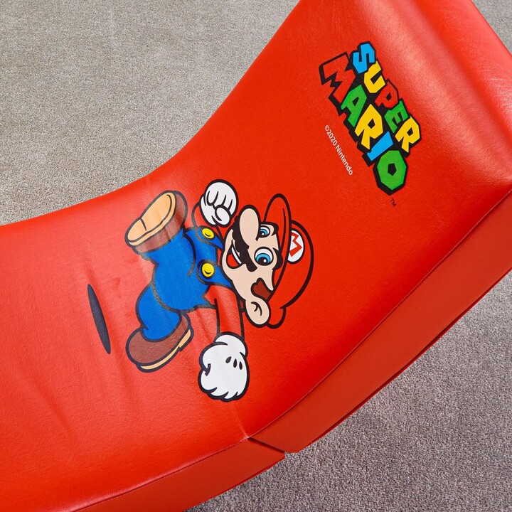 X Rocker Nintendo Super Mario™ Floor Rocker Gaming floor chair in Super Mario design for children & teenagers - red