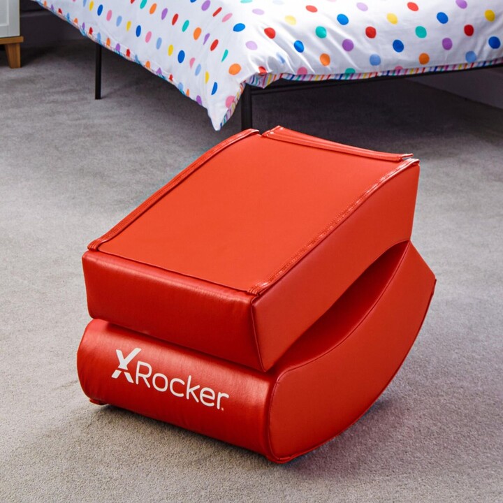 Silla de juego de suelo X Rocker Nintendo Super Mario con diseño de Super Mario para niños y adolescentes, Roja