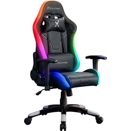 X Rocker Agility Compact eSports - Gaming-Bürodrehstuhl für Kinder & Teenager mit LED-Beleuchtung & App-Steuerung - schwarz