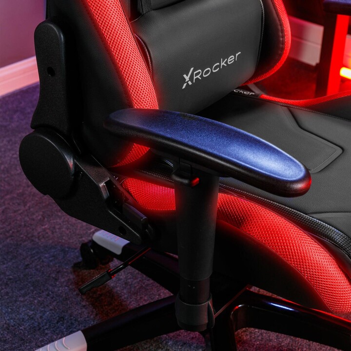 X Rocker Agility Compact eSports - Gaming office swivel chair for children & teenagers with LED lighting & app control -