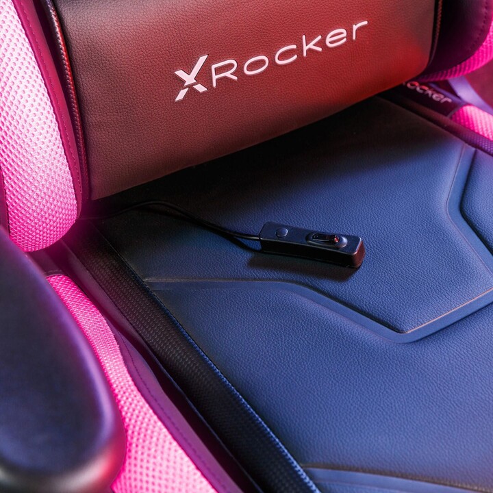 X Rocker Agility Compact eSports - Silla giratoria gaming de oficina para niños y adolescentes con iluminación LED, negra