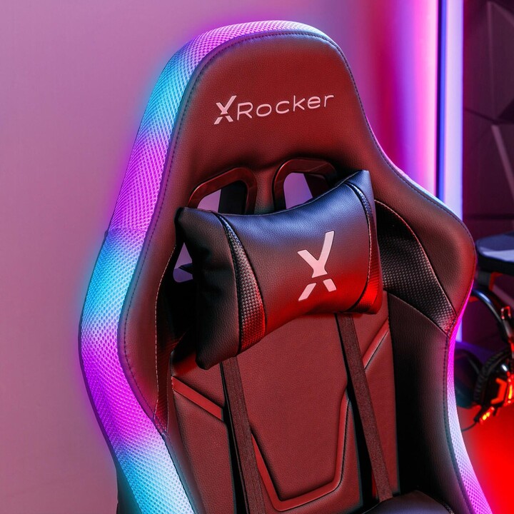 X Rocker Agility Compact eSports - Gaming office swivel chair for children & teenagers with LED lighting & app control -