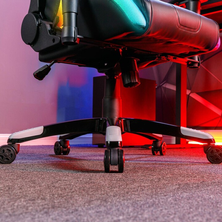 X Rocker Agility Compact eSports - Silla giratoria gaming de oficina para niños y adolescentes con iluminación LED, negra