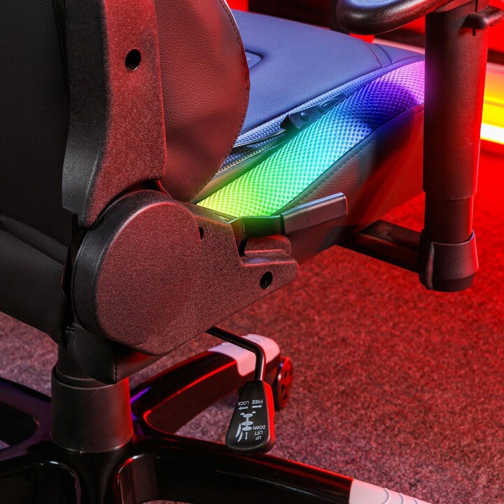 X Rocker Agility Compact eSports - Silla giratoria gaming de oficina para niños y adolescentes con iluminación LED, negra
