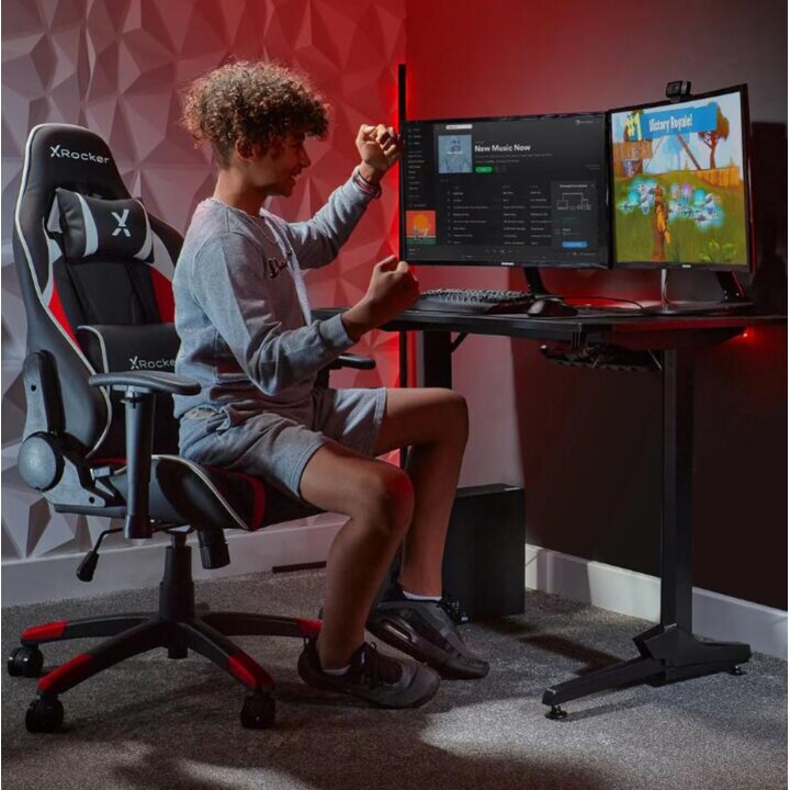 X Rocker Agility Compact eSports - Gaming office swivel chair for children & teenagers - red/black