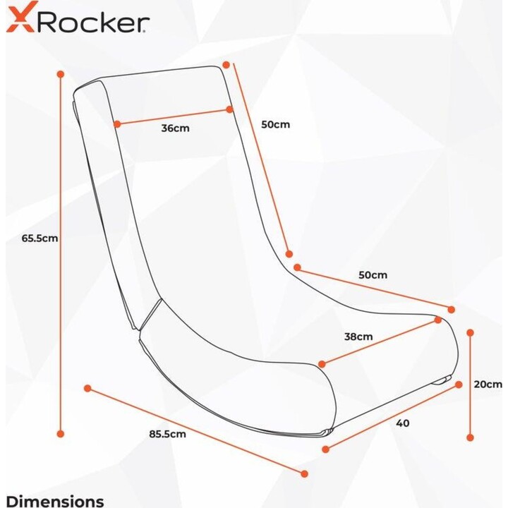 X Rocker Neo Hex Floor Rocker Gaming Floor Chair for Kids & Teens - Black/Neon