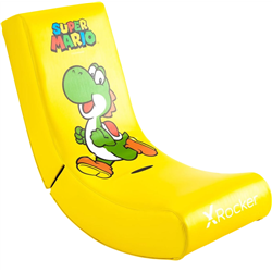 X Rocker Nintendo Super Mario™ Floor Rocker Gaming Floor Chair in Yoshi Design for Kids & Teenagers - Yellow