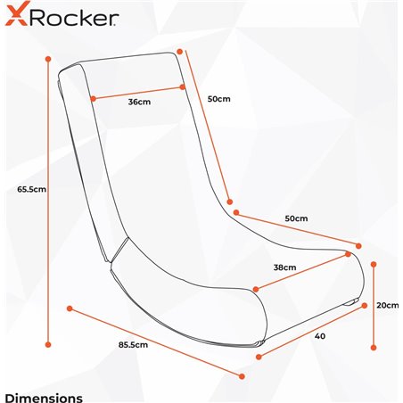 X Rocker Nintendo Super Mario™ Floor Rocker Gaming Floor Chair in Yoshi Design for Kids & Teenagers - Yellow