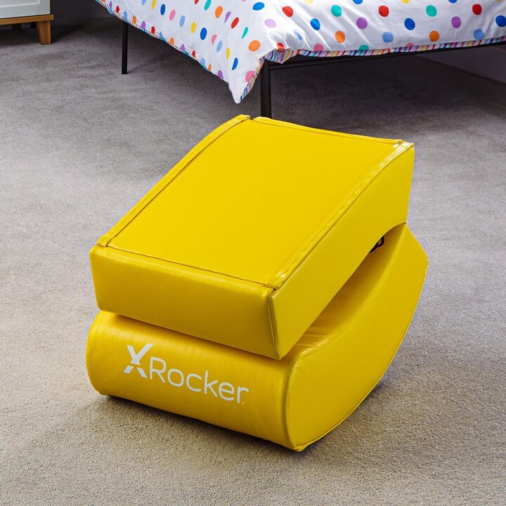 X Rocker Nintendo Super Mario™ Floor Rocker Gaming Floor Chair in Yoshi Design for Kids & Teenagers - Yellow