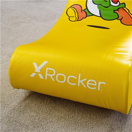 X Rocker Nintendo Super Mario™ Floor Rocker Gaming Floor Chair in Yoshi Design for Kids & Teenagers - Yellow