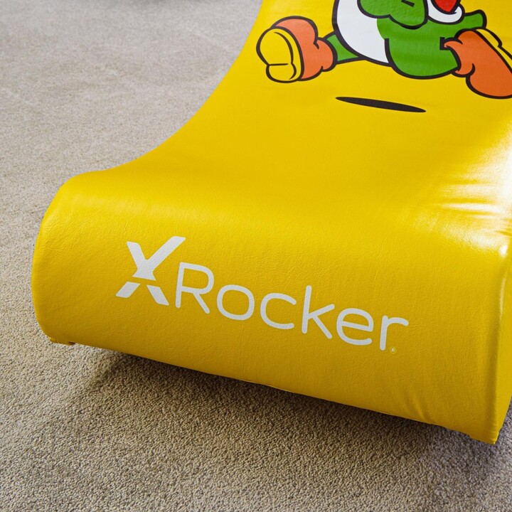 Silla mecedora de suelo para videojuegos X Rocker Nintendo Super Mario, diseño de Yoshi para niños y adolescentes, Amarilla