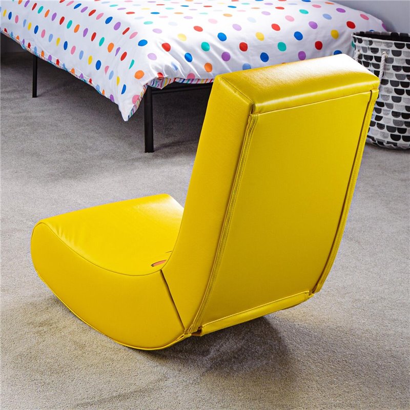X Rocker Nintendo Super Mario™ Floor Rocker Gaming Floor Chair in Yoshi Design for Kids & Teenagers - Yellow