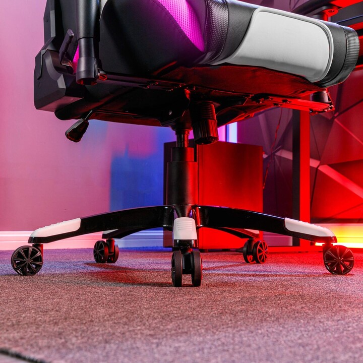 X Rocker Agility eSports gaming office swivel chair with LED lighting & app control - black/white