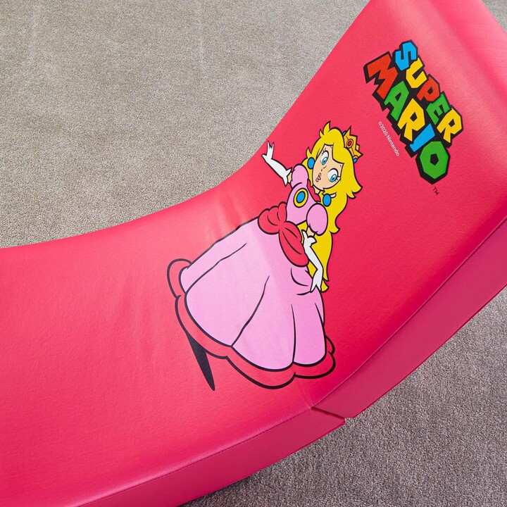 X Rocker Nintendo Super Mario™ Floor Rocker Gaming Floor Chair in Peach Design for Children & Teenagers - pink
