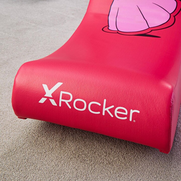 X Rocker Nintendo Super Mario™ Floor Rocker Gaming Floor Chair in Peach Design for Children & Teenagers - pink