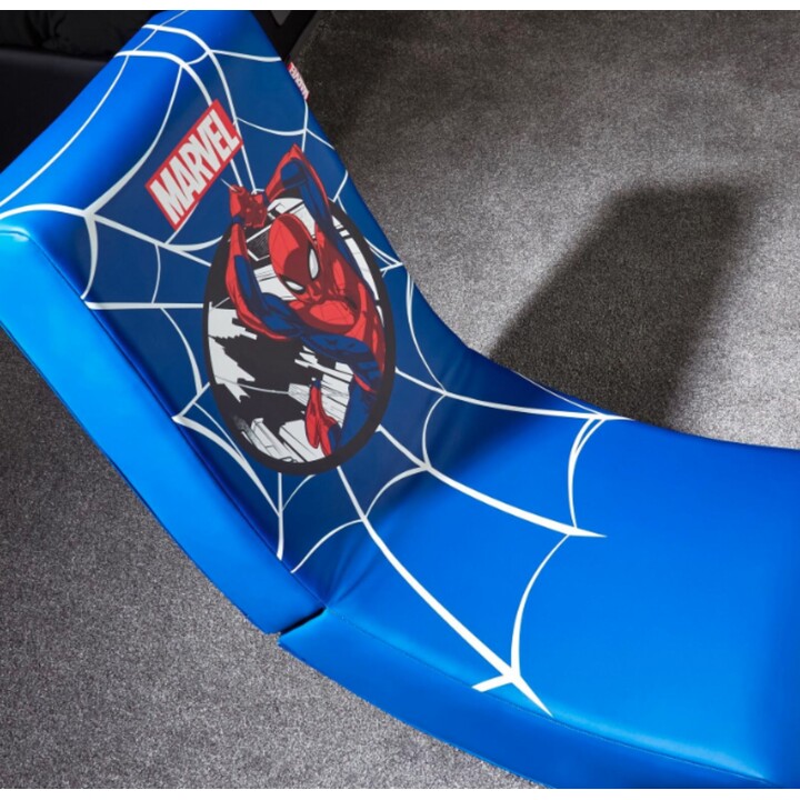 Silla de juego de suelo X Rocker Marvel Spider-Man para niños y adolescentes, Azul