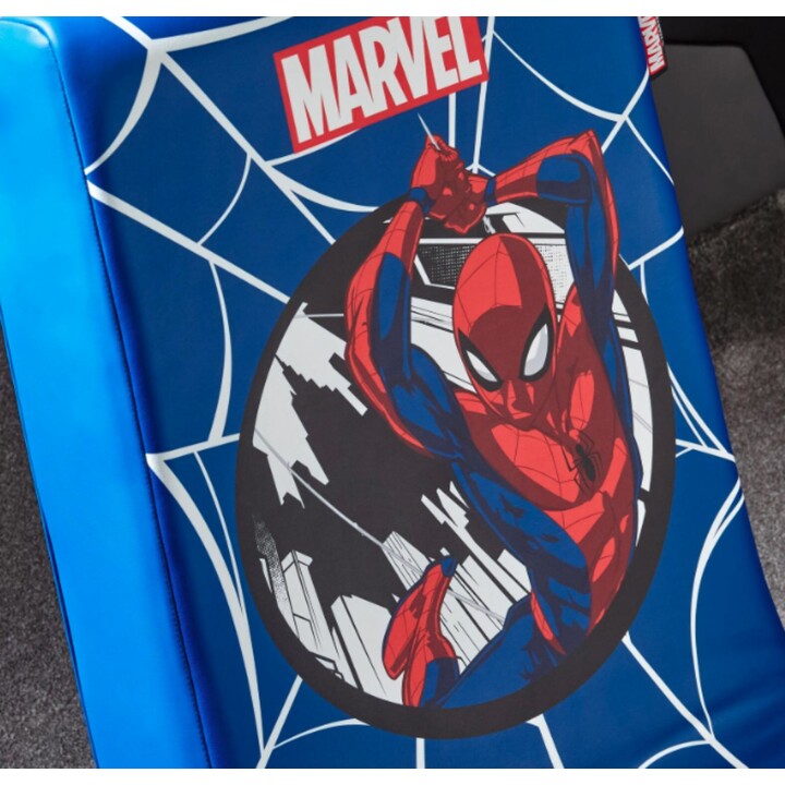 X Rocker Marvel™ Spider-Man Floor Rocker Gaming-Bodensessel für Kinder & Jugendliche - blau