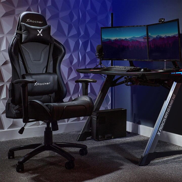 Cadeira giratória para escritório X Rocker Agility eSports Gaming - Preto
