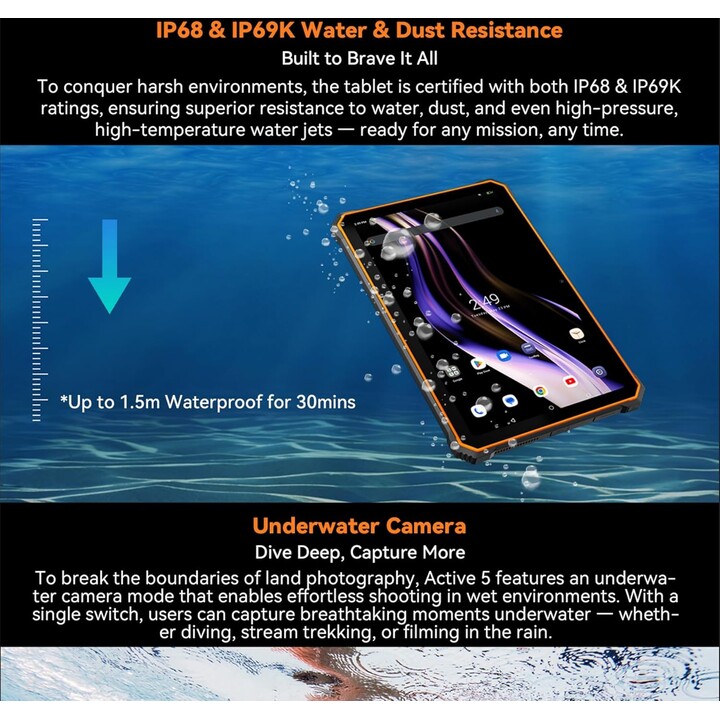 Blackview Active 5 8.68" 8GB/128GB WiFi+4G Negro Rugged