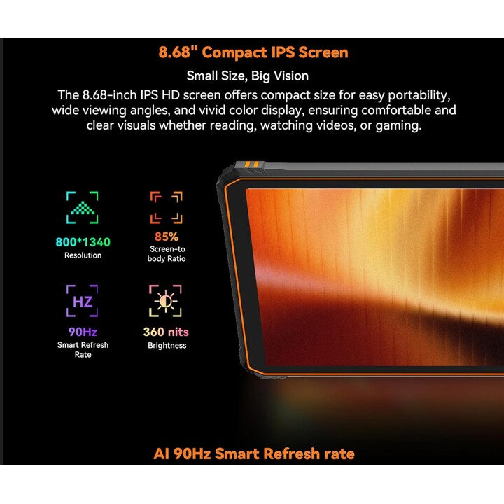 Blackview Active 5 8.68" 8GB/128GB WiFi+4G Negro Rugged