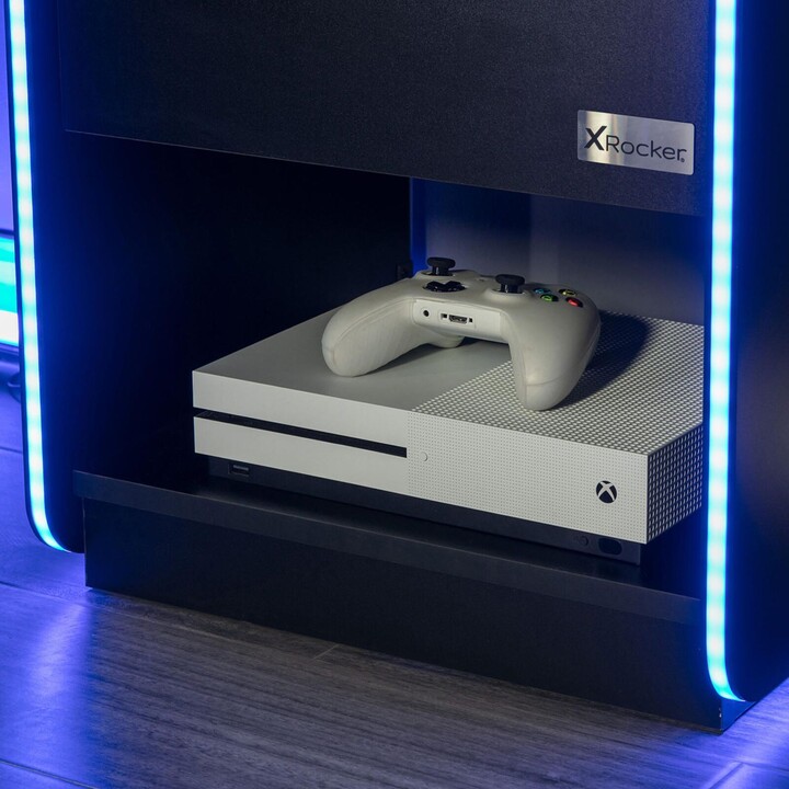 X Rocker Electra Bedside Table - Gaming Bedside Table with RGB Lighting, App Control & Wireless Charging
