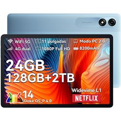 Blackview Tab 90, 24GB+128GB, Tablet PC, 11 inch, 4G LTE+5G WiFi, 8200mAh Battery, Octa Core, Android 14, Blue