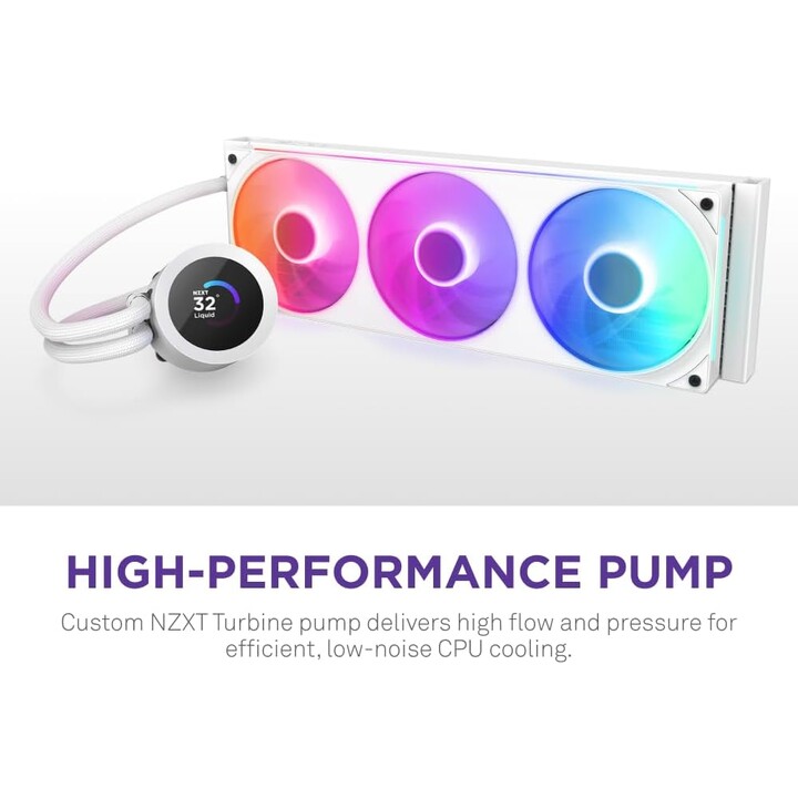 Nzxt Kraken Plus 360 Rgb Procesador Sistema De Refrigeración Líquida Todo En Uno Blanco 1 Pieza(s)