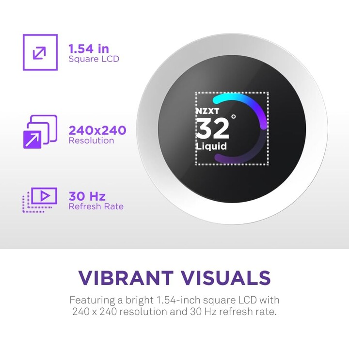 Nzxt Kraken Plus 360 Rgb Procesador Sistema De Refrigeración Líquida Todo En Uno Blanco 1 Pieza(s)