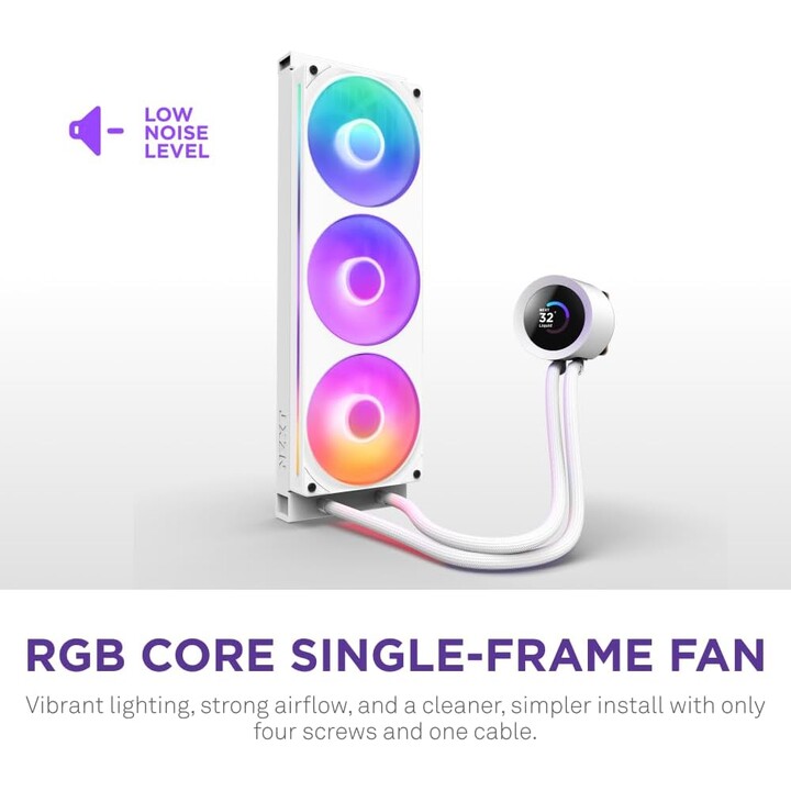 Nzxt Kraken Plus 360 RGB Prozessor All-in-One Flüssigkeitskühlsystem Weiß 1 Stück(e)