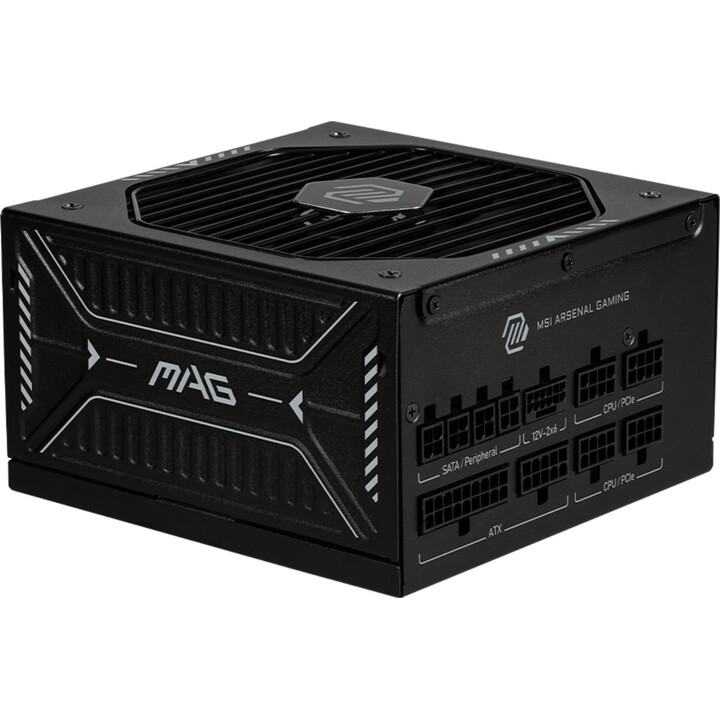 Msi Mag A850gls Pcie5 Unidad De Fuente De Alimentación 850 W 24-pin Atx Atx Negro