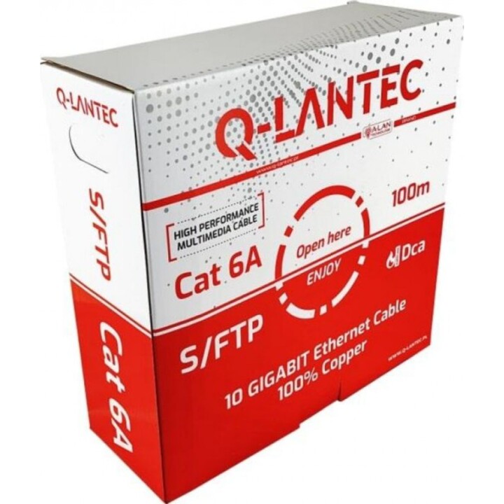 Q-LANTEC S/FTP câble réseau cat.6A, paire torsadée, LSOH