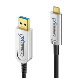 FiberX Series - USB 3.1 fiber optic cable - USB-A USB-C - 7.5m