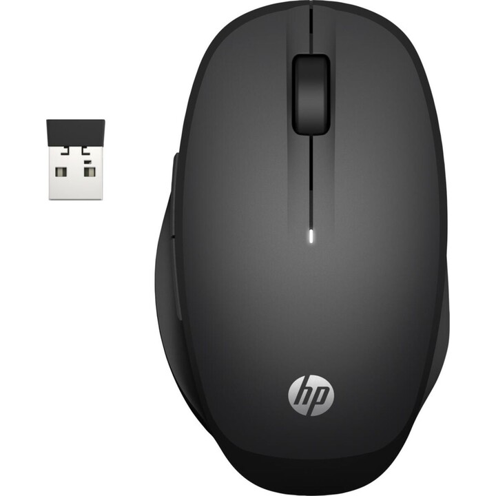 Ratón HP de modo dual negro, Batería de larga duración, Dpi ajustable entre 1200 y 3600