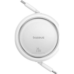 Baseus Free2Pull Expandable Fast Charging Cable USB C to iP Ligtning 1 m 20 W White