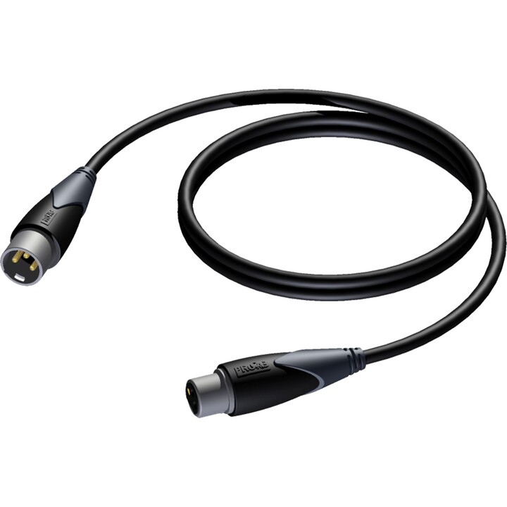 Cable procab conector xlr macho - conector xlr hembra, 3m