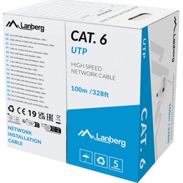 Lanberg CAT.6 câble réseau UTP 100 m cuivre gris