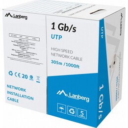 LAN CABLE UTP 1GB/S 100M WIRE CCA GREY LANBERG