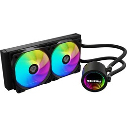 Genesis nlg-2319 système de refroidissement d’ordinateur boitier pc kit de refroidissement du liquide noir