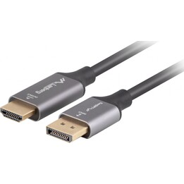Lanberg ca-dphd-20cu-0018-bk videokabel-adapter 1,8 m displayport hdmi typ a (standard) schwarz, silber