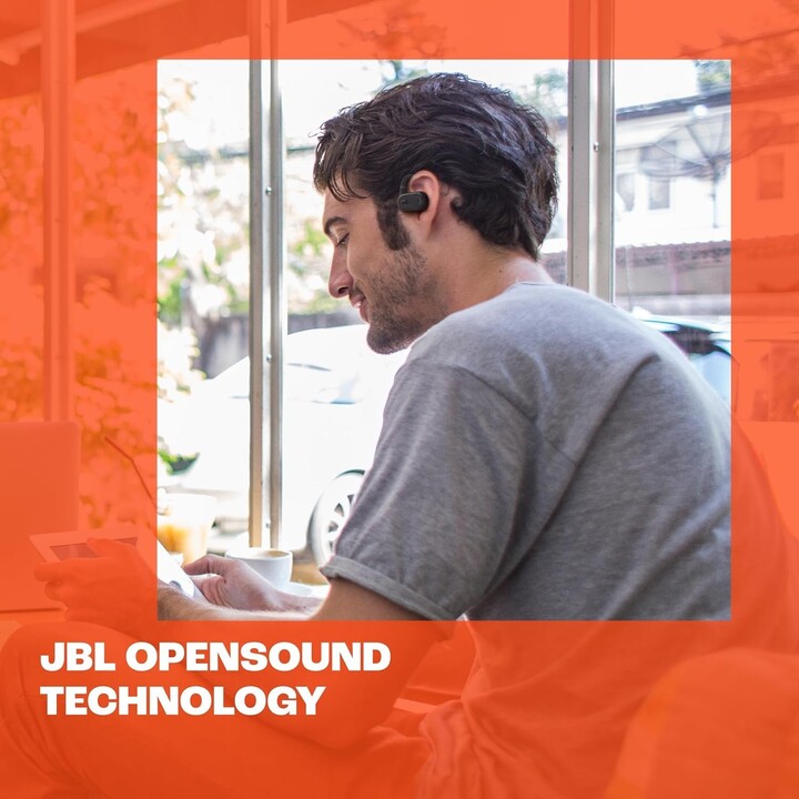 Auriculares Bluetooth JBL Soundgear Sense con estuche de carga/8 horas de duración de batería/Negro